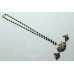 925 Sterling Silver gold rhodium Black Enamel Pendant Earring set Bead chain.